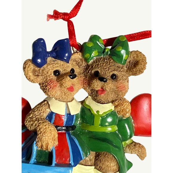 Best Friends Bear Christmas Ornament With Red String - Picture 4 of 10
